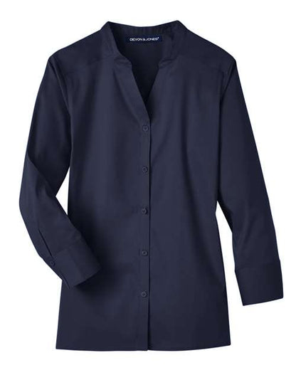 Women's Crown Collection® Stretch Broadcloth Three-Quarter Sleeve Blouse