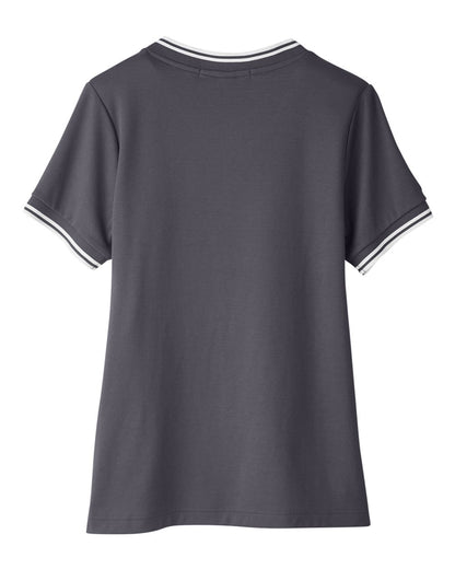 Devon & Jones Women's CrownLux Performance® Plaited Tipped V-Neck Shirt - DG20CW