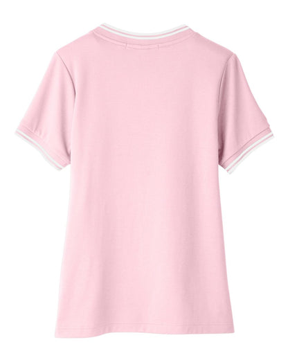 Devon & Jones Women's CrownLux Performance® Plaited Tipped V-Neck Shirt - DG20CW