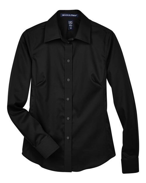 Women's Crown Collection® Solid Stretch Twill Woven Dress Shirt