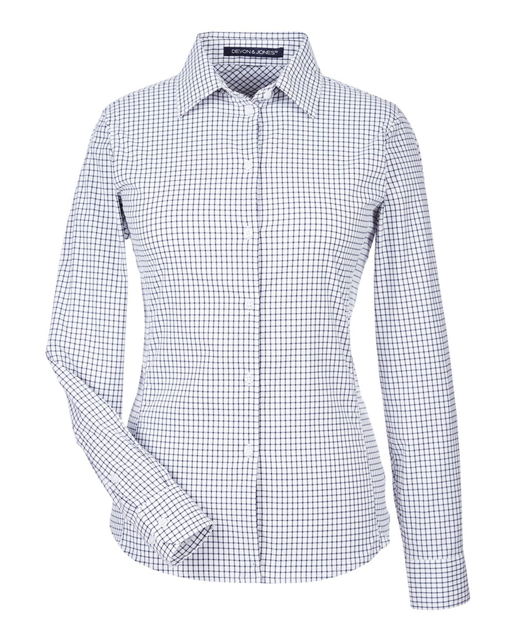 Devon & Jones Women's CrownLux Performance® Micro Windowpane Woven Dress Shirt - DG540W