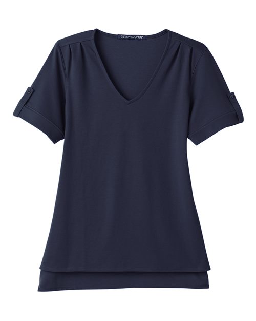 Women's CrownLux Performance® Plaited Rolled Sleeve Shirt
