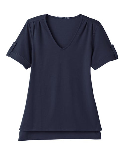 Women's CrownLux Performance® Plaited Rolled Sleeve Shirt