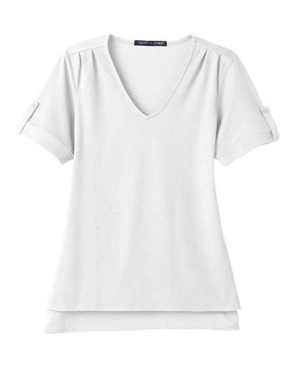 Women's CrownLux Performance® Plaited Rolled Sleeve Shirt