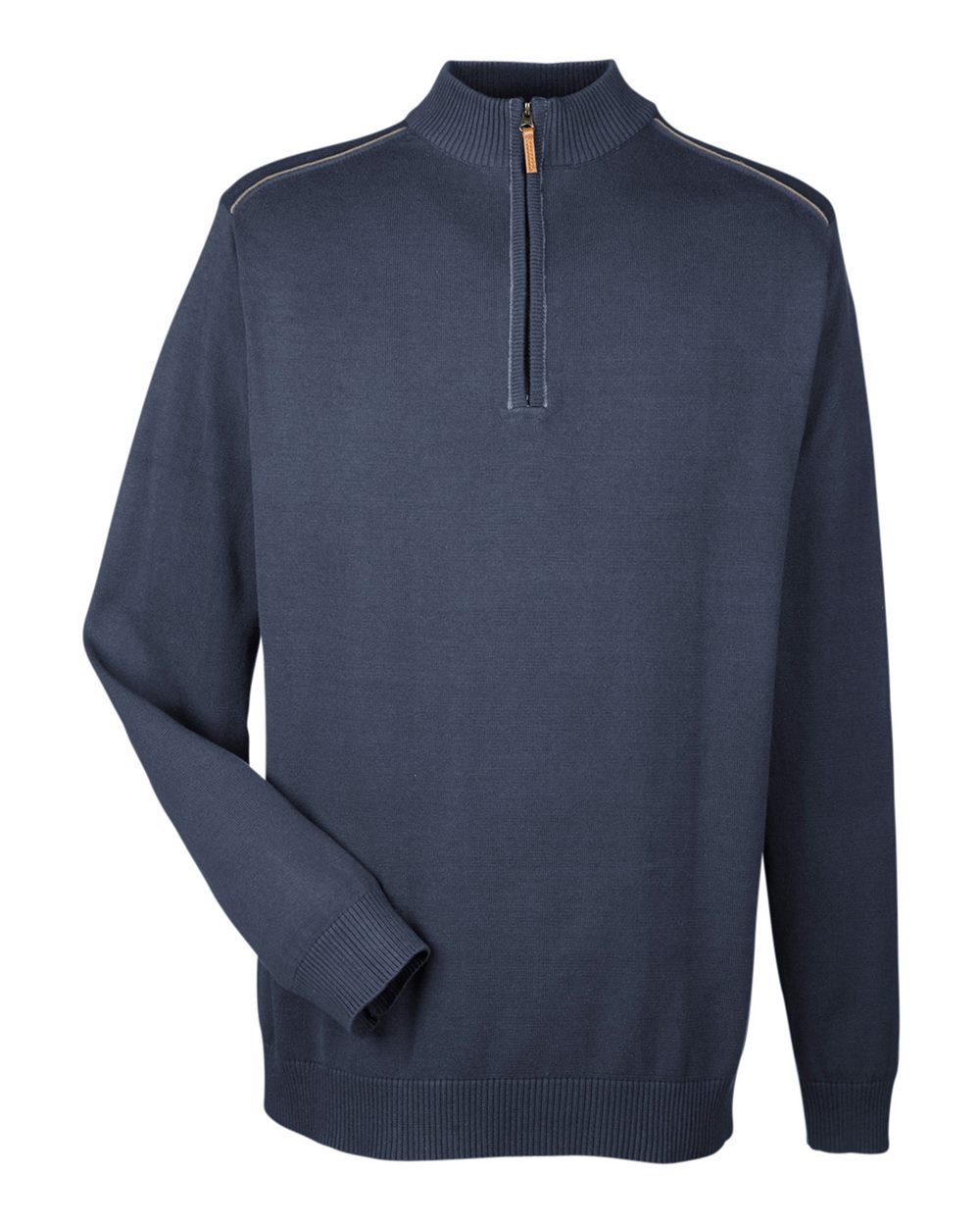 Devon & Jones Men's Manchester Fully-Fashioned Quarter-Zip Pullover Sweater - DG478