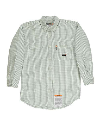 Men's Flame-Resistant Down Plaid Work Shirt