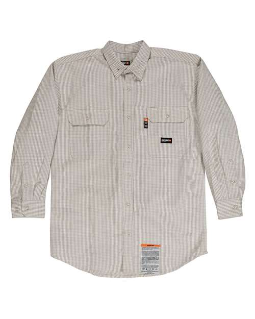 Men's Flame-Resistant Down Plaid Work Shirt