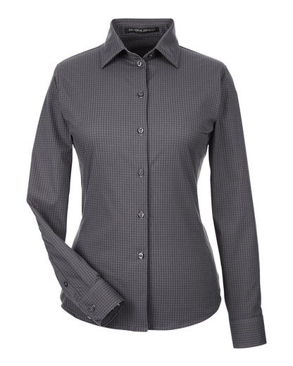 Devon & Jones Women's CrownLux Performance® Tonal Mini Check Woven Dress Shirt - DG535W