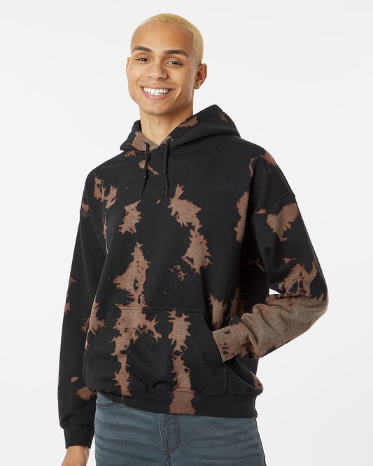 Dyenomite Essential Fleece Bleach Wash Hooded Sweatshirt - 680BW