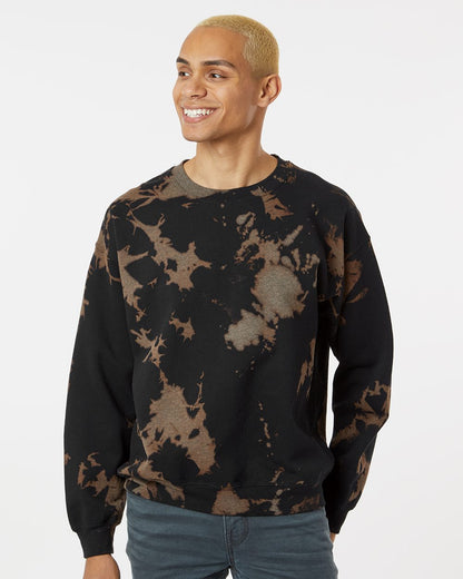 Dyenomite Essential Fleece Bleach Wash Crewneck Sweatshirt - 681BW