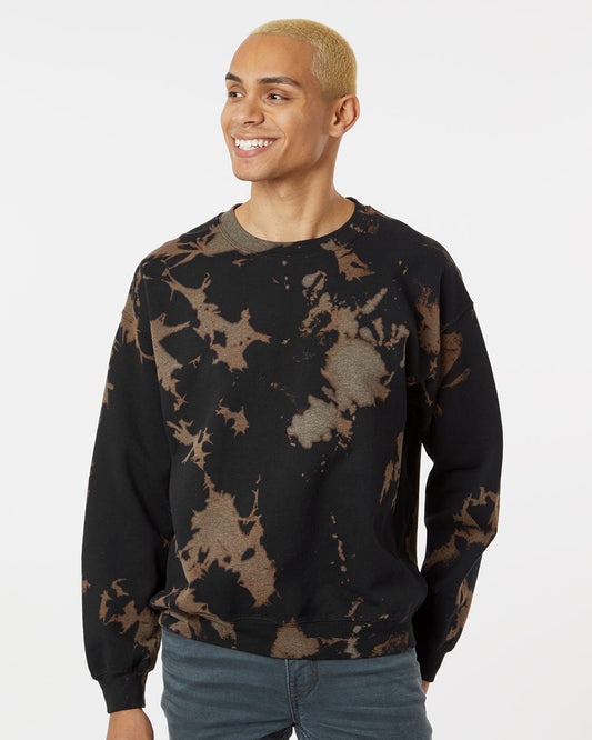 Dyenomite Essential Fleece Bleach Wash Crewneck Sweatshirt - 681BW