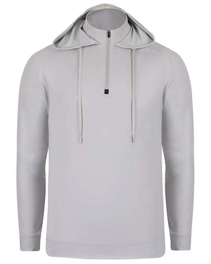 Unisex Vandyke Quarter-Zip Hooded Pullover
