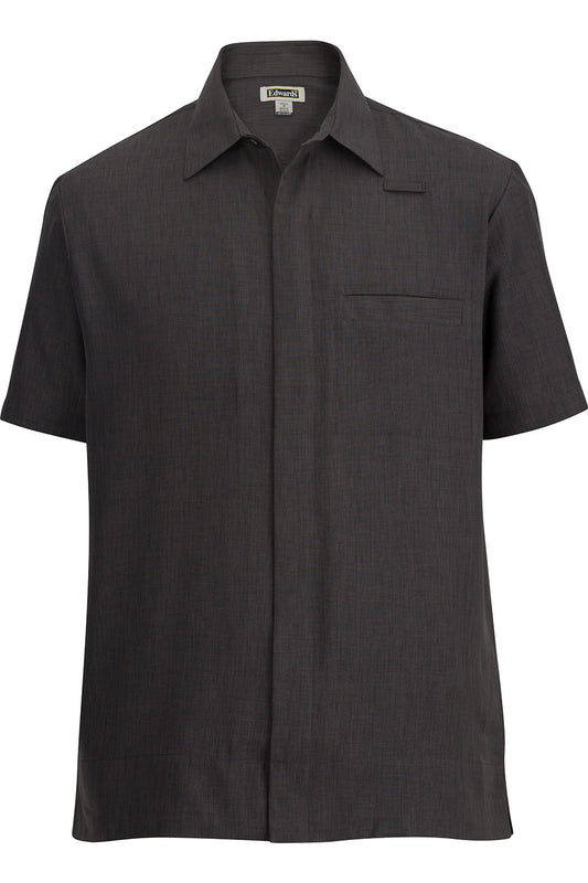Batiste Ss Cafe Shirt W/Inset Pocket $ Zip Front - 1224CN