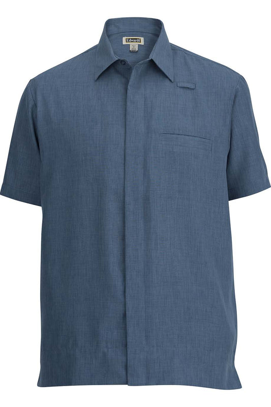 Batiste Ss Cafe Shirt W/Inset Pocket $ Zip Front - 1224CN