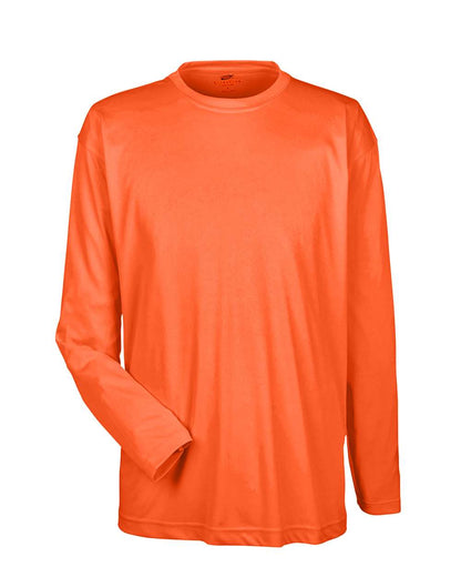 UltraClub Men's Cool & Dry Sport Long Sleeve Performance Interlock T-Shirt - 8422