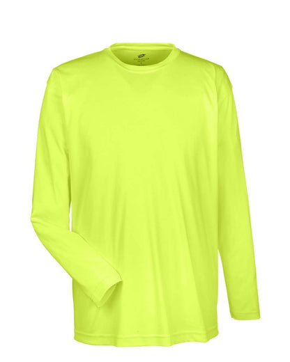 UltraClub Men's Cool & Dry Sport Long Sleeve Performance Interlock T-Shirt - 8422