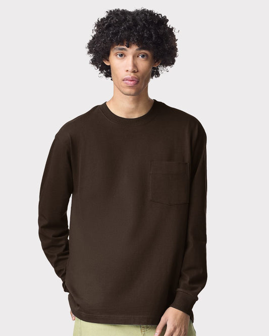 American Apparel Super Heavyweight Long Sleeve Pocket Tee - 9410