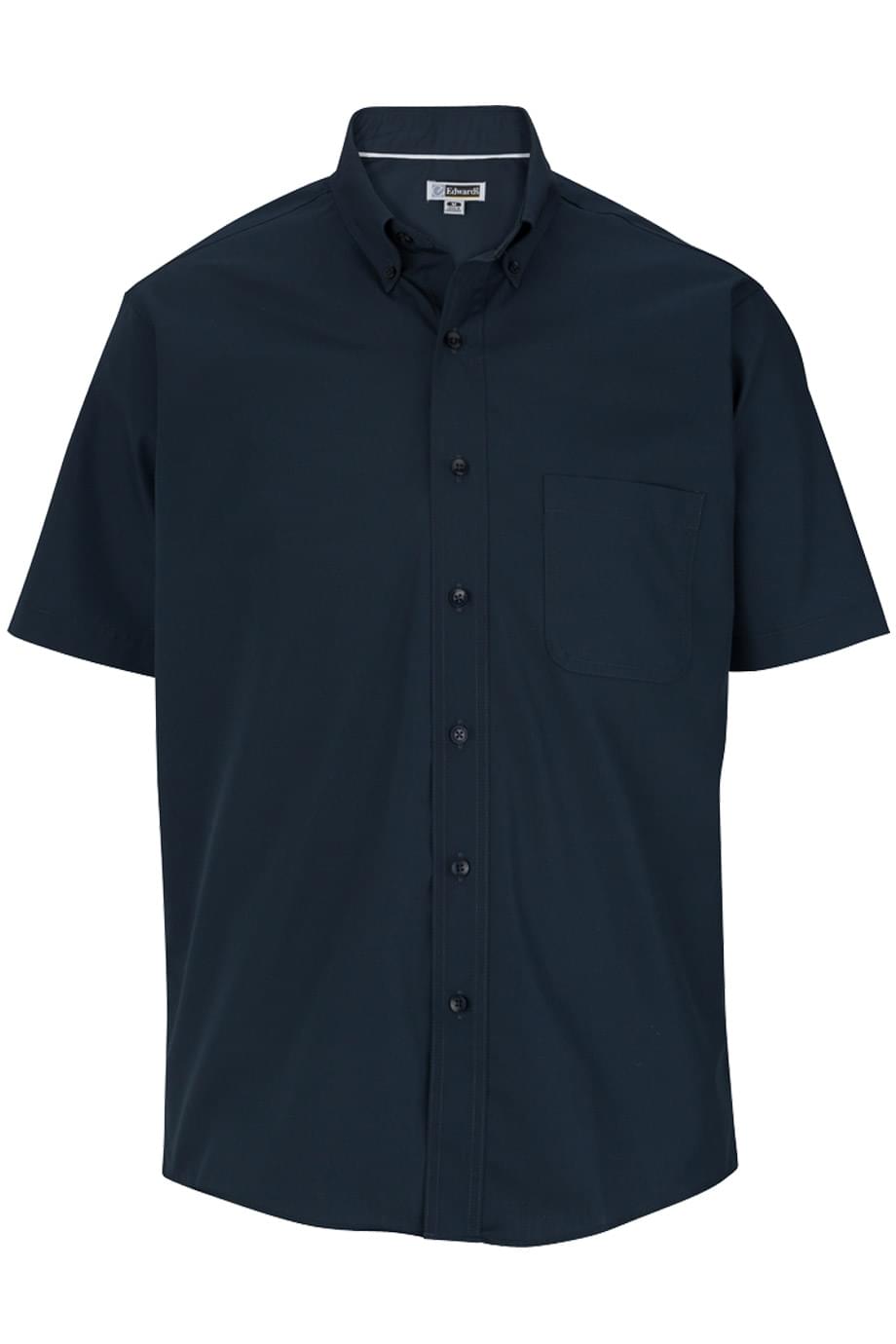 Lightweight Poplin Short Sleeve Mens Shirt - 1245