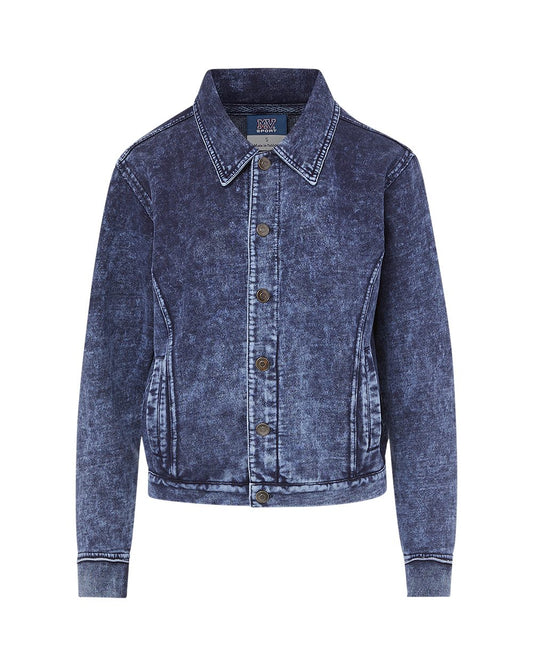 MV Sport Women's Mila Acid Wash Denim Terry Jacket - W23119