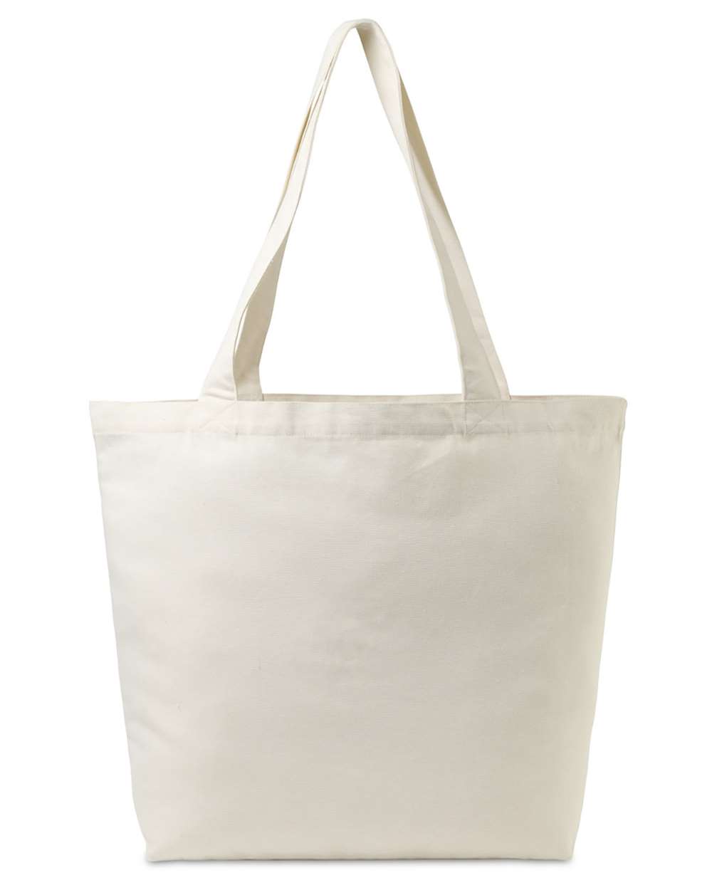 Gemline Aware™ Recycled Cotton Shopper Tote Bag With Interior Zip Pocket - 102036