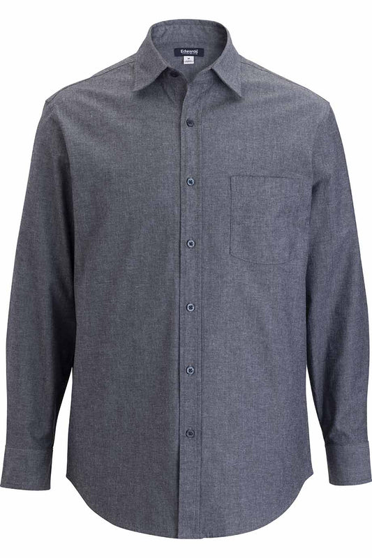 Chambray Long Sleeve Mens Shirt