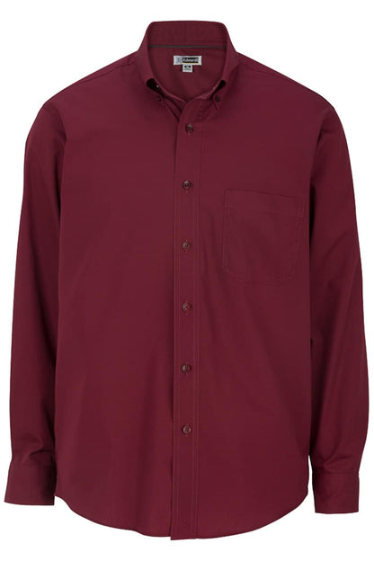 Lightweight Poplin Long Sleeve Mens Shirt - 1295