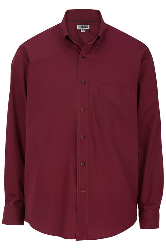 Lightweight Poplin Long Sleeve Mens Shirt - 1295