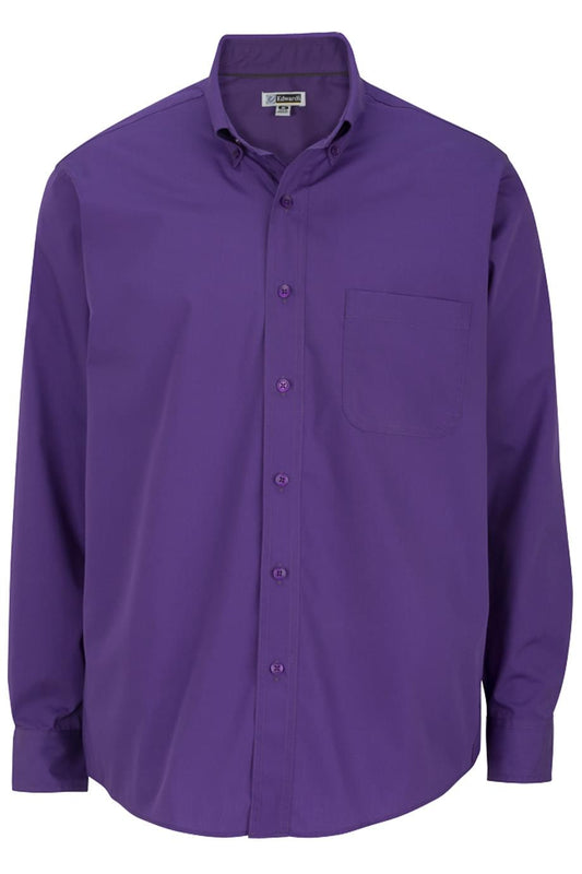 Lightweight Poplin Long Sleeve Mens Shirt - 1295