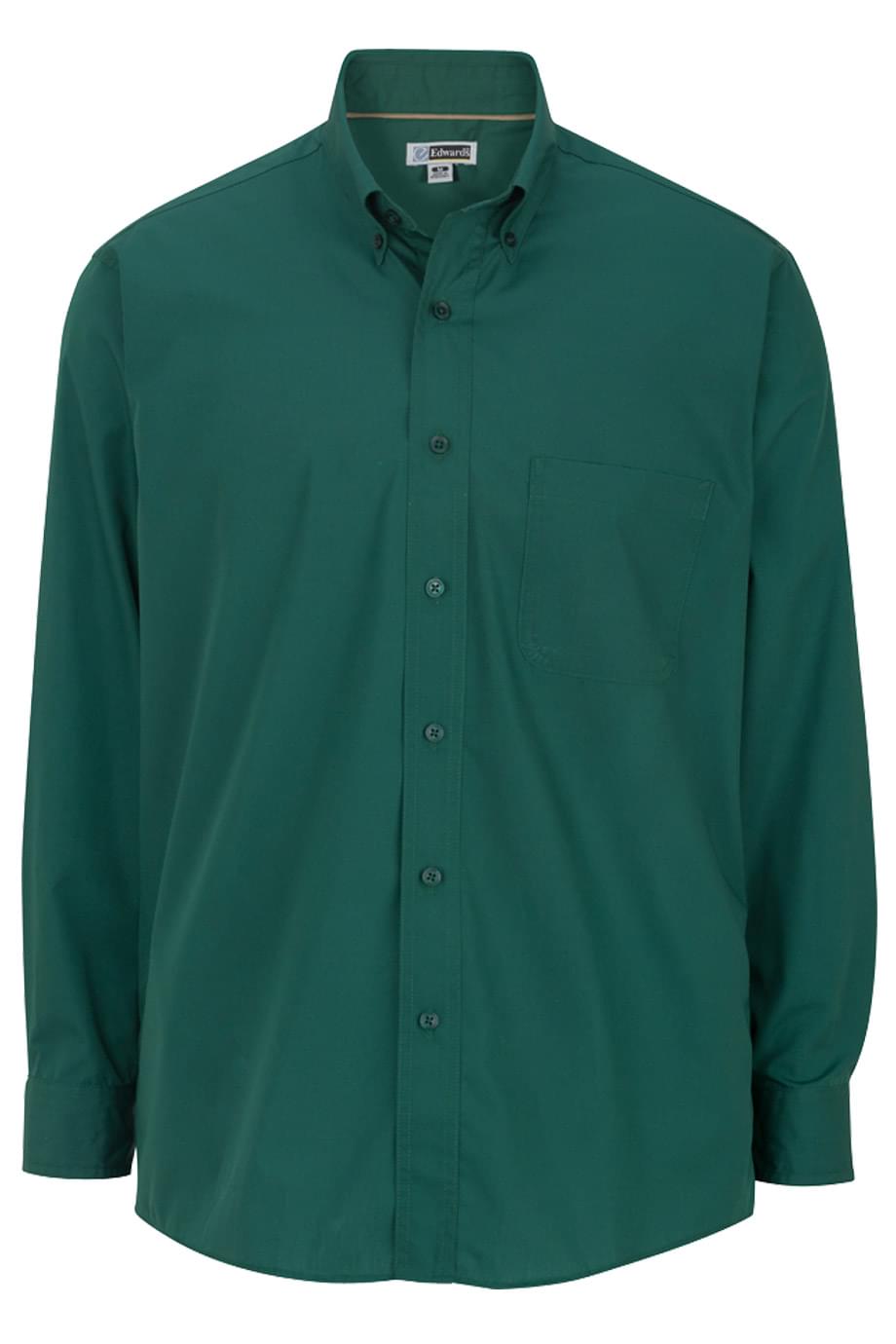 Lightweight Poplin Long Sleeve Mens Shirt - 1295