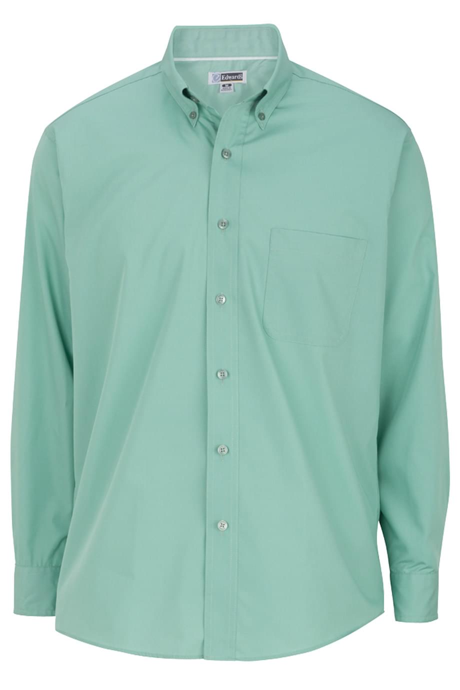 Lightweight Poplin Long Sleeve Mens Shirt - 1295