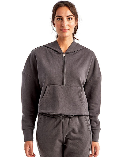 TriDri Women's Alice Half-Zip Hooded Sweatshirt - TD077