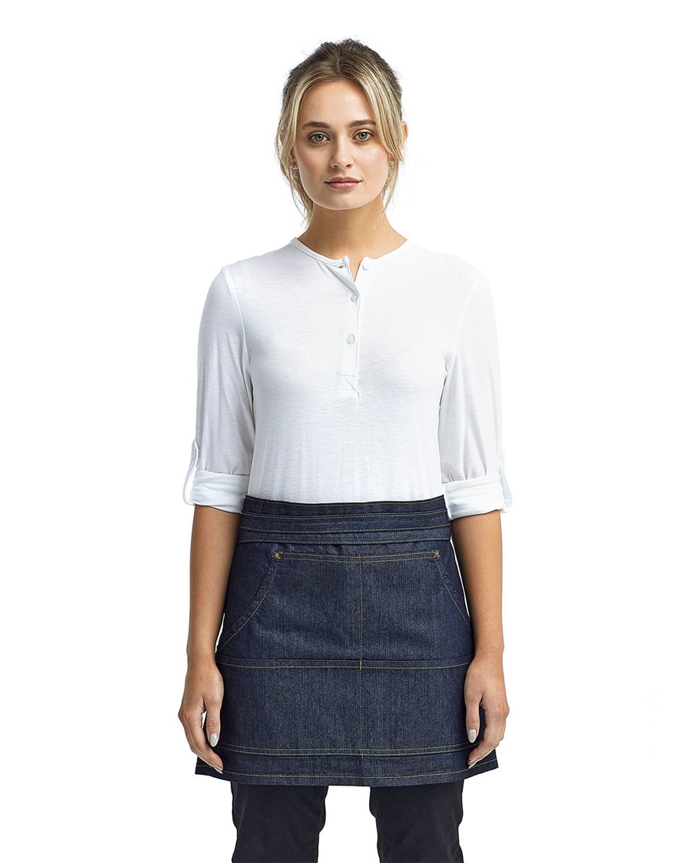 Artisan Collection by Reprime Four-Pocket Jeans Stitch Denim Waist Apron - RP125