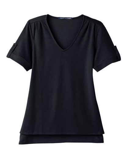 Women's CrownLux Performance® Plaited Rolled Sleeve Shirt