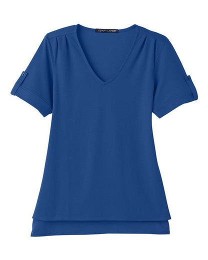 Women's CrownLux Performance® Plaited Rolled Sleeve Shirt