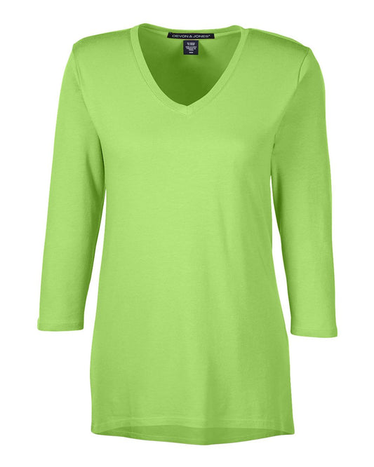 Devon & Jones Women's Perfect Fit™ Bracelet-Length V-Neck Top - DP184W