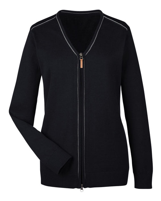 Devon & Jones Women's Manchester Fully-Fashioned Full-Zip Cardigan Sweater - DG478W