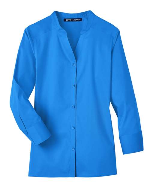 Women's Crown Collection® Stretch Broadcloth Three-Quarter Sleeve Blouse