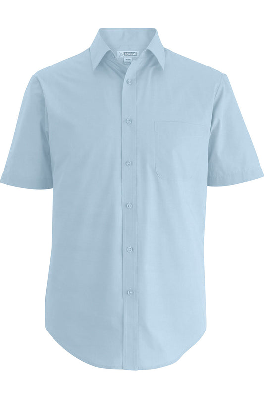 Mens Essential Broadcloth Shirt Short Sleeve - 1314PAC