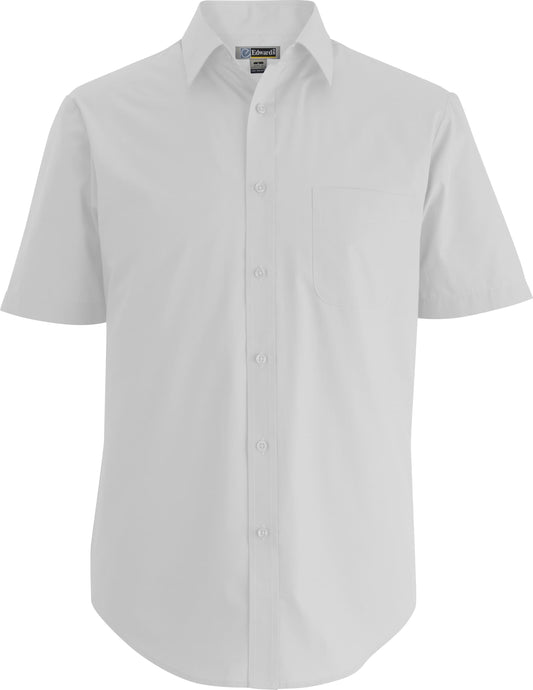 Essential Broadcloth Short Sleeve Mens Shirt - 1314