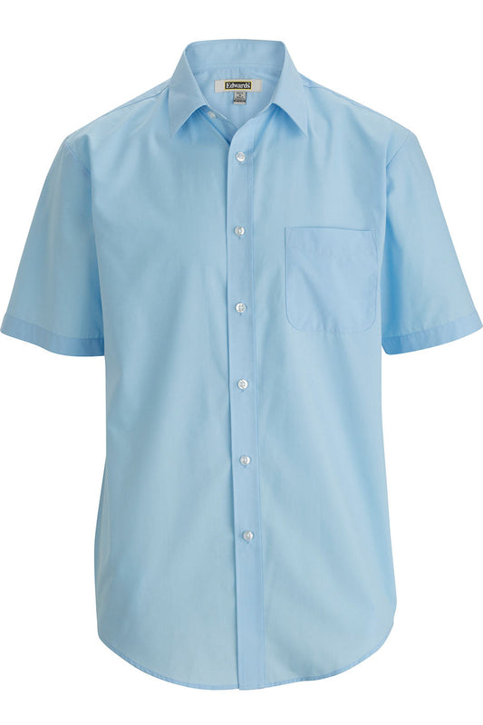 Essential Broadcloth Short Sleeve Mens Shirt - 1314