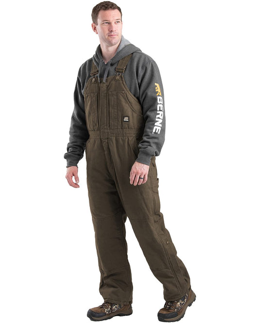 Berne Apparel Heartland Insulated Washed Duck Bib Overall - B377