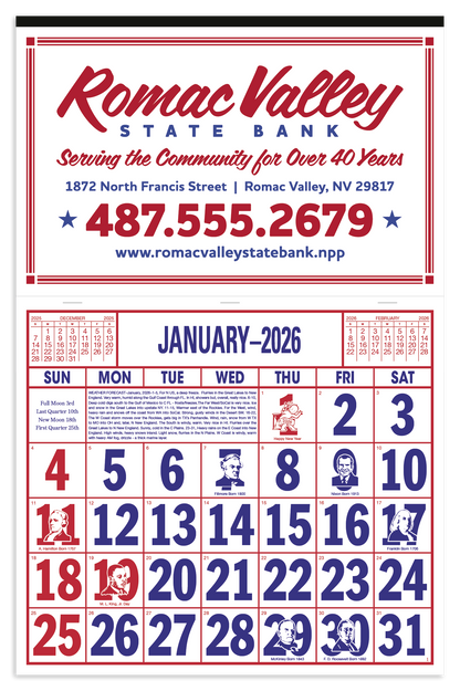 Skinner  Kennedy Apron Style Calendar-1319-E