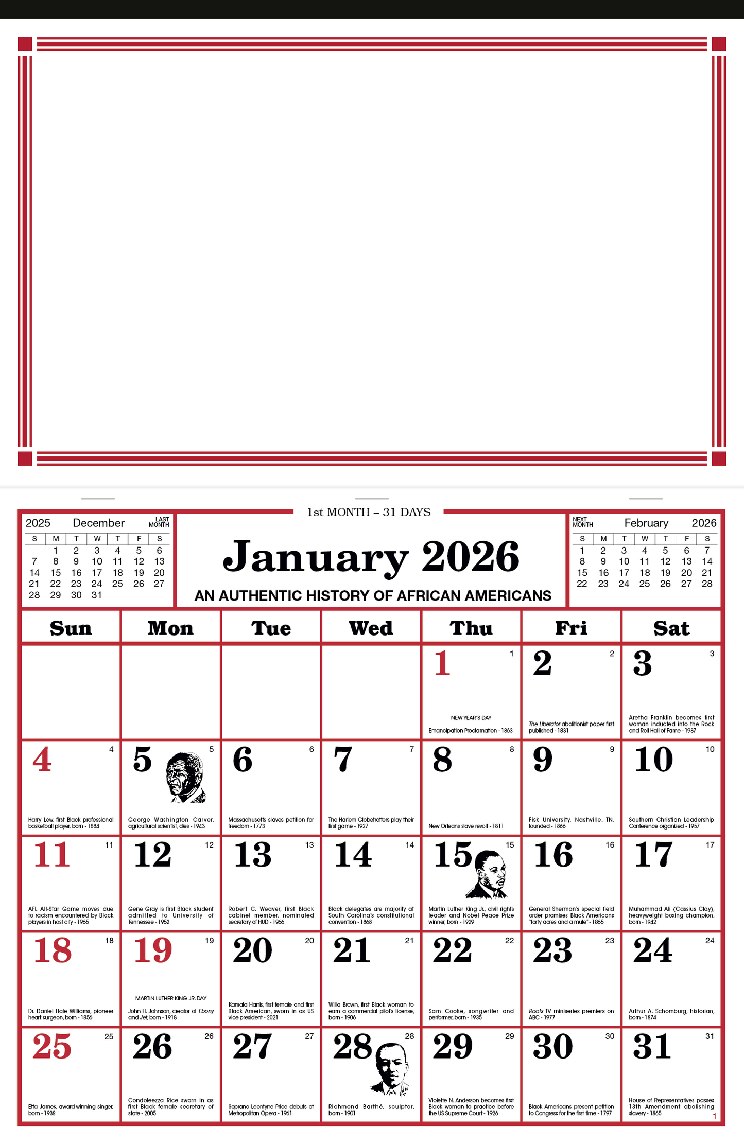 Skinner  Kennedy Apron Style Calendar-1319-E