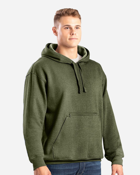 Berne Apparel Heritage Zippered Pocket Hooded Pullover Sweatshirt - SP418
