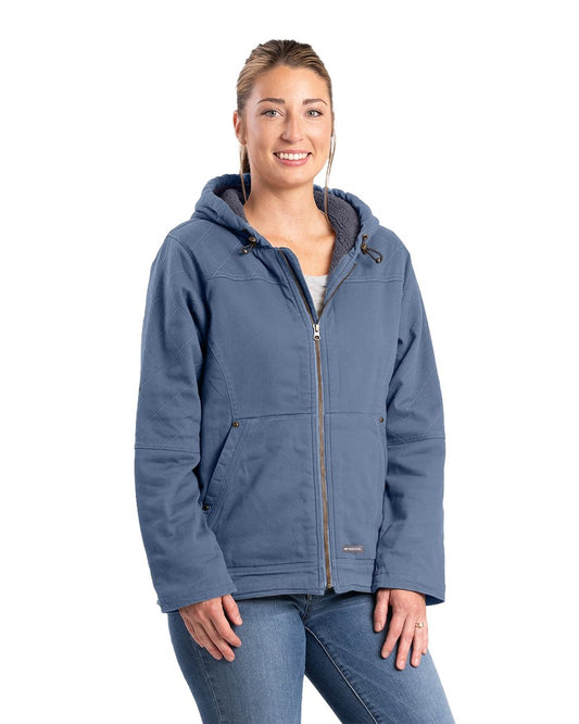 Berne Apparel Women's Sherpa-Lined Twill Hooded Jacket - WHJ48