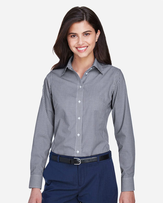 Devon & Jones Women's Crown Collection® Gingham Check Woven Dress Shirt - D640W