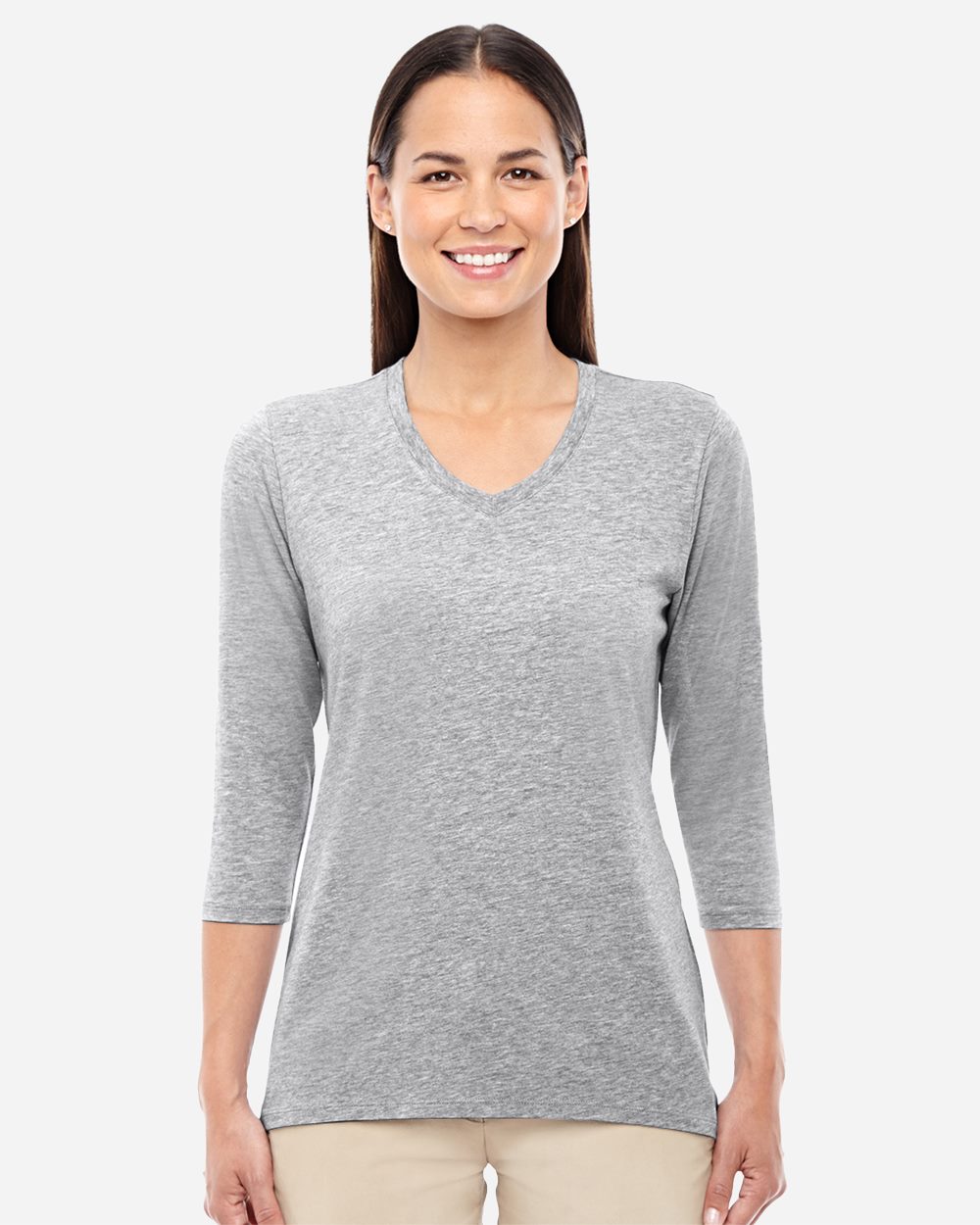 Devon & Jones Women's Perfect Fit™ Bracelet-Length V-Neck Top - DP184W
