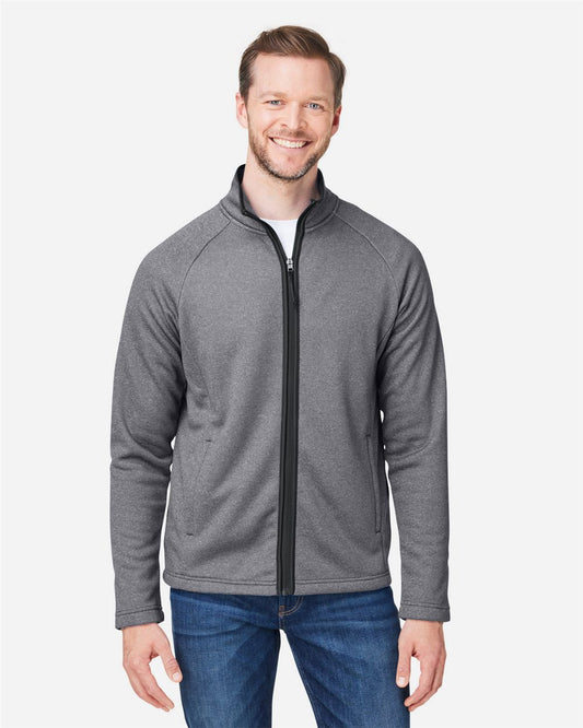 CORE365 Men's Venture Heathered Stripe Full-Zip - CE72