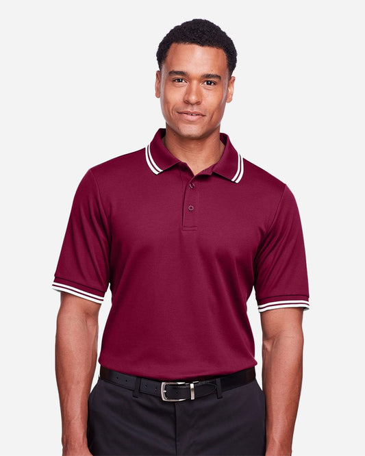 Devon & Jones Men's CrownLux Performance® Plaited Tipped Polo - DG20C
