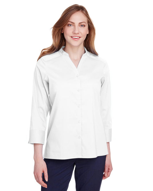 Devon & Jones Women's Crown Collection® Stretch Broadcloth Three-Quarter Sleeve Blouse - DG560W